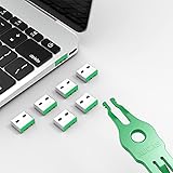 AUCAS USB Port Blocker - Pack of 10, Green with