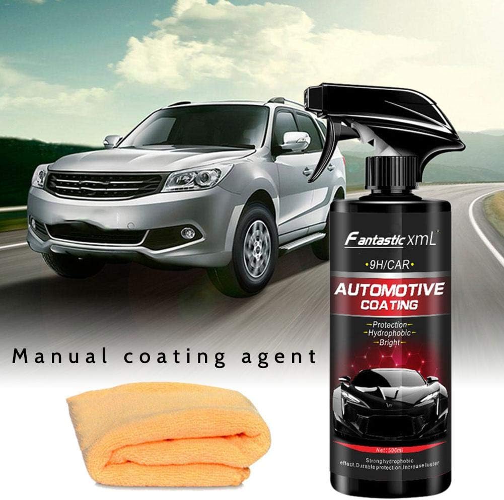 Amazon 自動車用ナノコーティング液セラミックスプレーコーティング車用ポリッシュスプレーシーラントトップコートクイックナノコーティング500ml 車用スプレーワックス ペイント 防錆 車 バイク