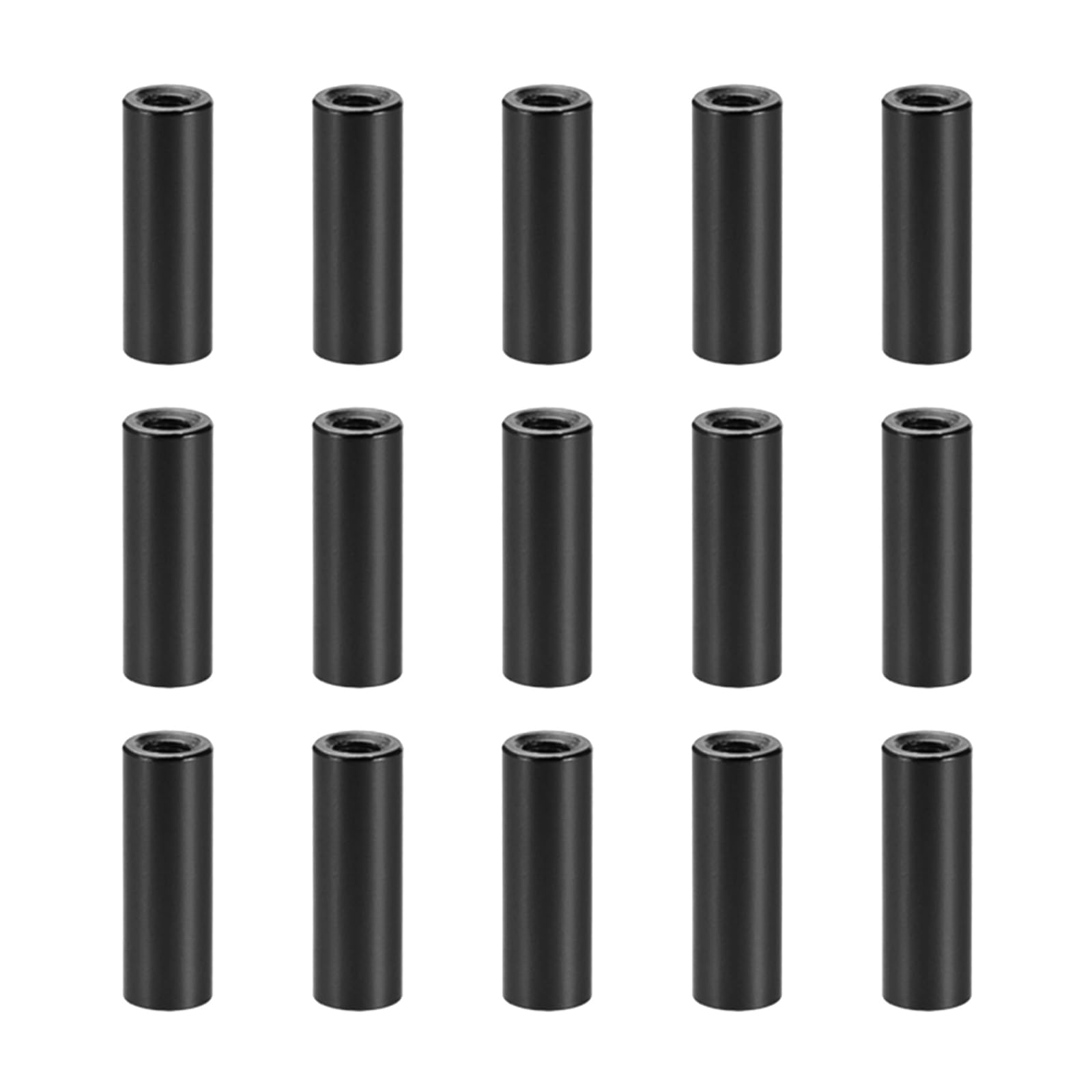 YOKIVE 15 Pcs Standoff Spacer, Aluminum Round Straight Spacer | Prevent Joint Deformation, Great for Robot, Drone (Black, M3, 15mm)