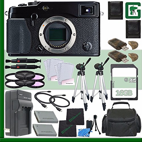 Fujifilm X-Pro 1 16MP Digital Camera with APS-C X-Trans CMOS Sensor (Body Only) + 16GB Green's Camera Bundle 10