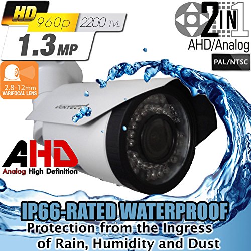 VENTECH HD 1200TVL ((42 IR LED)) Awesome Quality Video CCTV cmos 1.3mp Bullet Camera Home Security Day/Night Infrared 42IR Night Vision Indoor Varifocal 2.8mm-12mm