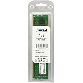 Crucial 4GB Single DDR3 1600 MT/s PC3-12800 CL11 Unbuffered UDIMM 240-Pin Desktop Memory Module CT51264BA160B