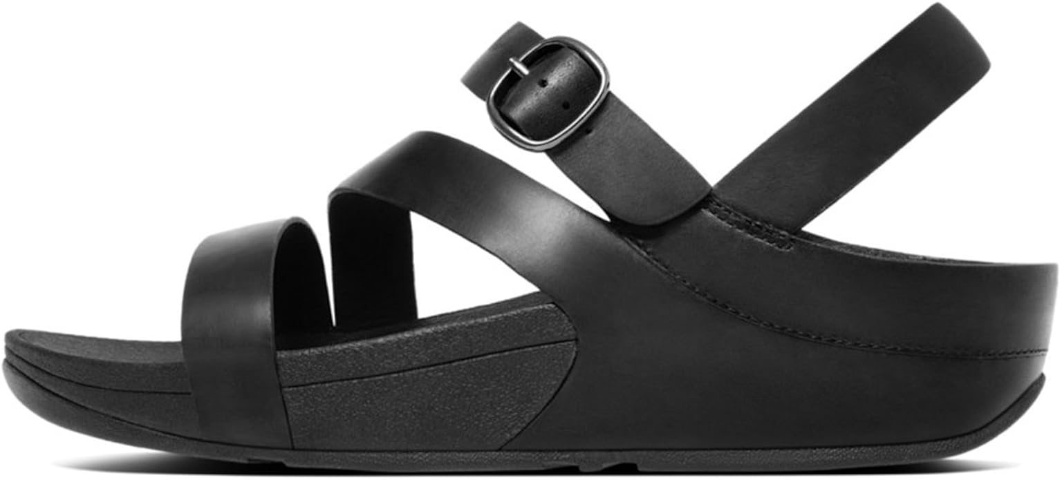 Amazon.com | FitFlop Womens The Skinny Z-Cross Slingback Sandal Shoes, All Black, US 8 | Sandals