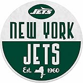 Rico Industries NFL Football New York Jets Round Classic Design Shape Cut Pennant - Home and Living Room Décor - Soft Felt EZ to Hang