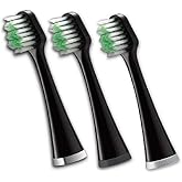 Waterpik Triple Sonic Replacement Brush Heads, Complete Care Replacement Tooth Brush Heads, STRB-3WB, 3 Count(Pack of 1), Black