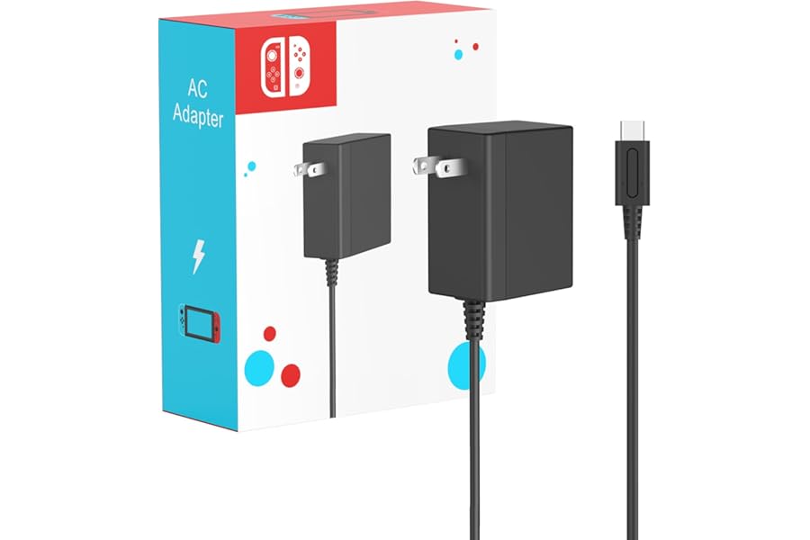 MARSDOCK 45W Charger for Nintendo Switch - 15V 2.6A AC Adapter Fast Charging with 5FT USB C Cord - Compatible with Switch Lite, OLED, Steam Deck - Support TV Mode
