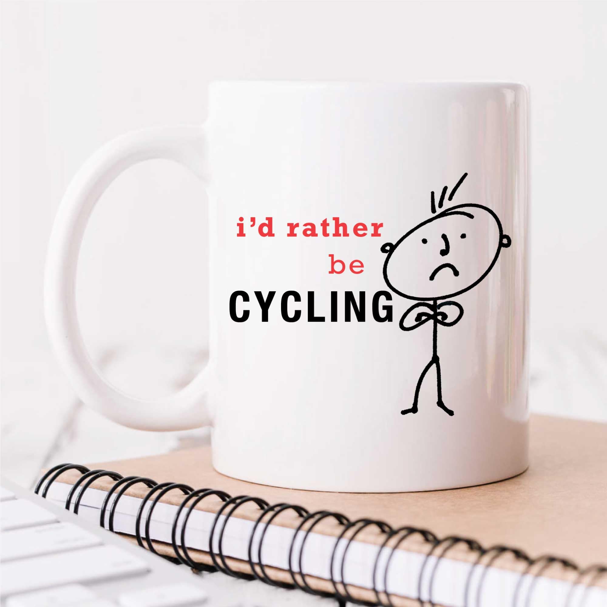 60 Second Makeover Limited Mens I'd Rather Be Cycling Mug Funny Gifts for Men Bike Accessories Cyclist Gifts Bike Stuff Cycle Bicycle Fathers Day 11oz Ceramic Coffee Cup