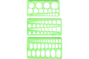 Bicuces 3 Pcs Circle Template Circle Stencil Geometric Drawing Template Drafting Stencils Shape Stencils Measuring Tools Temp