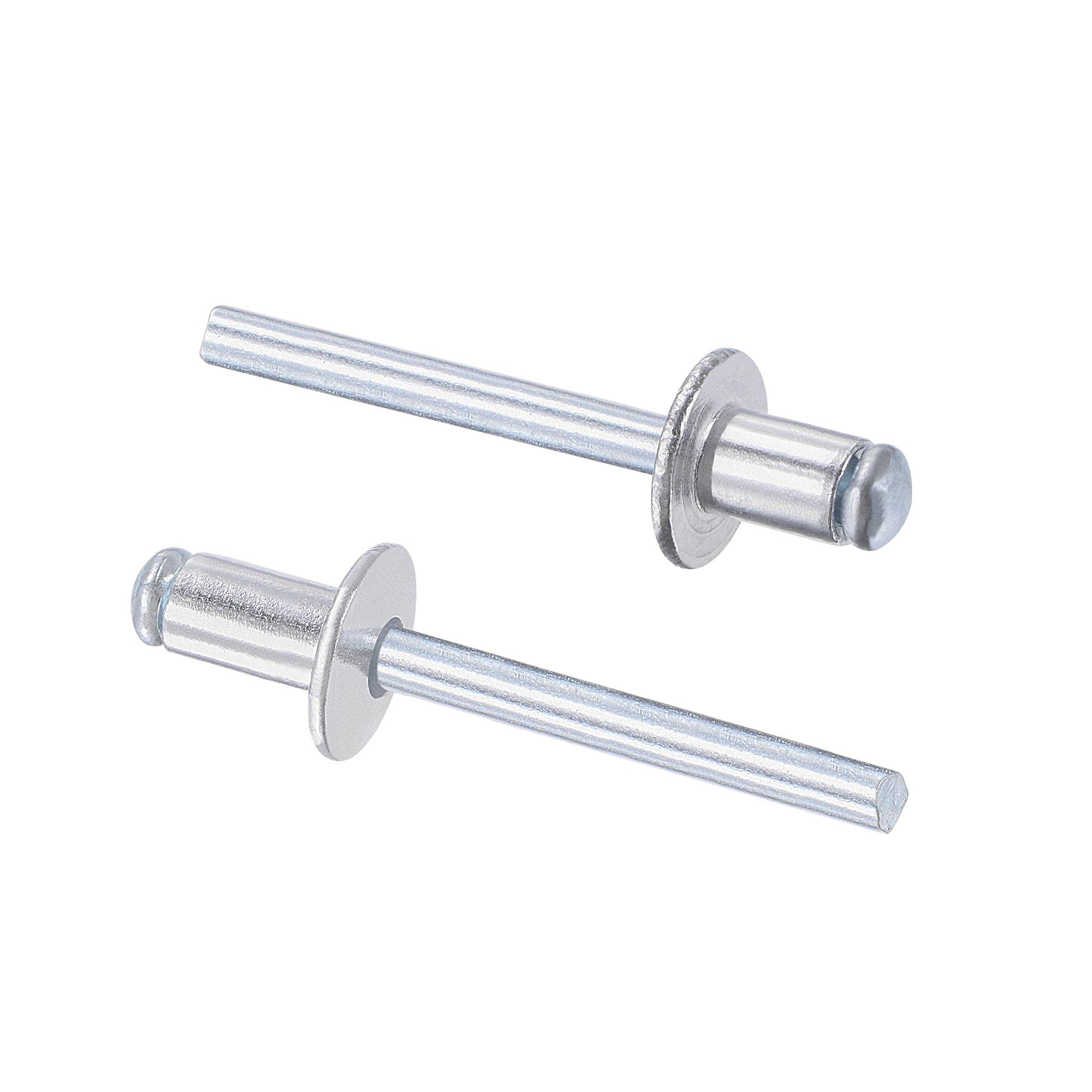 sourcing map Blind Rivets, Aluminum Pull Rivets Core Decoration Rivets 6mm Diameter 10mm Grip Length Silver Tone, 25pcs