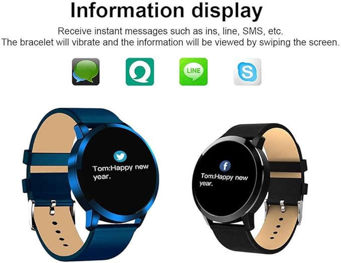 Teabelle Reloj Inteligente a Prueba de Agua Q8 Pantalla a Color ...