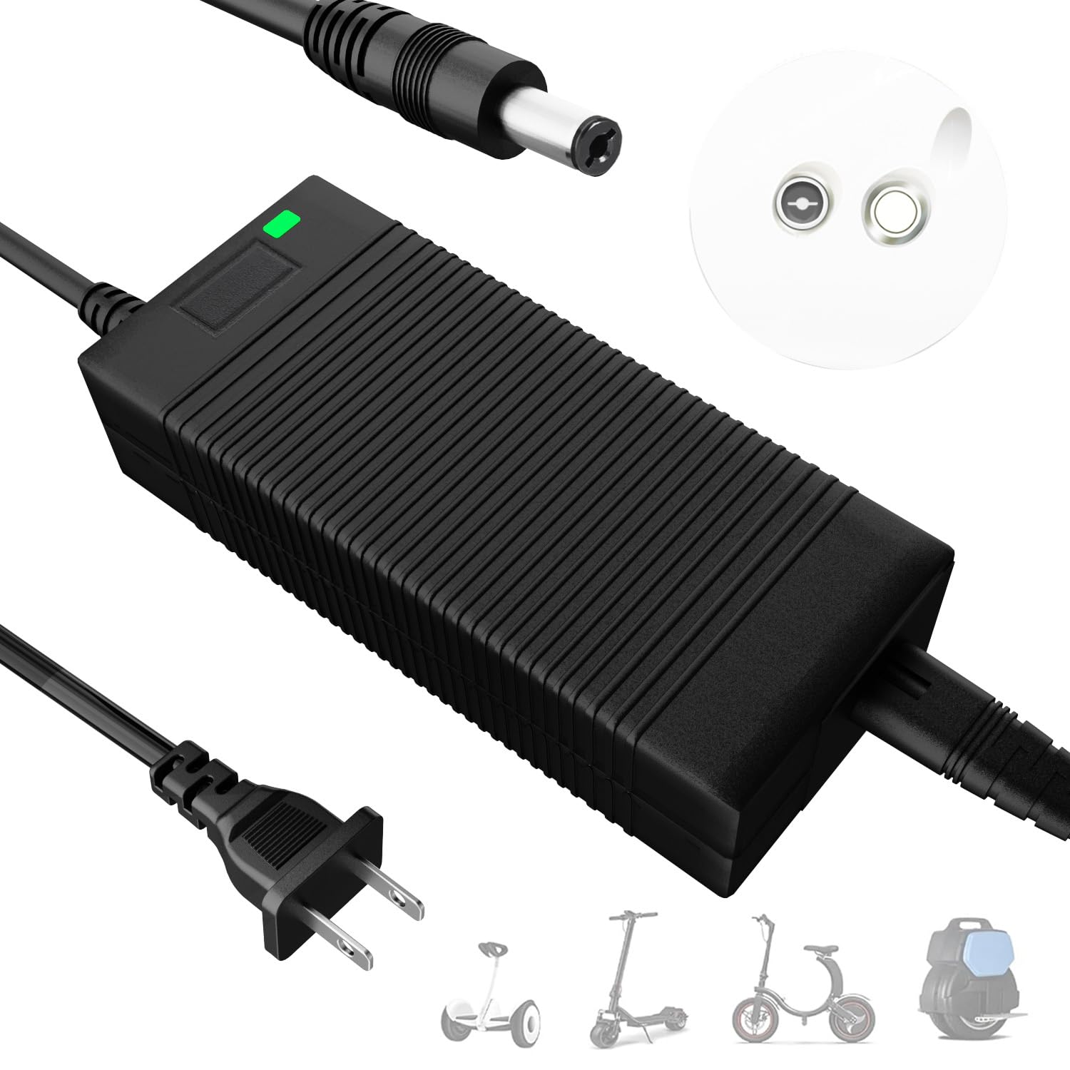 Photo 1 of EVAPLUS UL Certified 54.6V 1.5A Fast Electric Bike Charger for 48V Ebike Battery - Replacement for Razor, Jetson, Voyage, Gotrax, Ninebot,Segway, Hiboy(DC Connector?5.5x2.5/2.1mm)