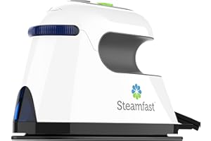 Steamfast Modal Dual-Voltage Craft Steam Iron, Non-Stick Sole Plate Tackles Stubborn Wrinkles, Temperature Control, Quick Heat Time, Portable, Travel Friendly, Easy to Clean, Cord Storage, White
