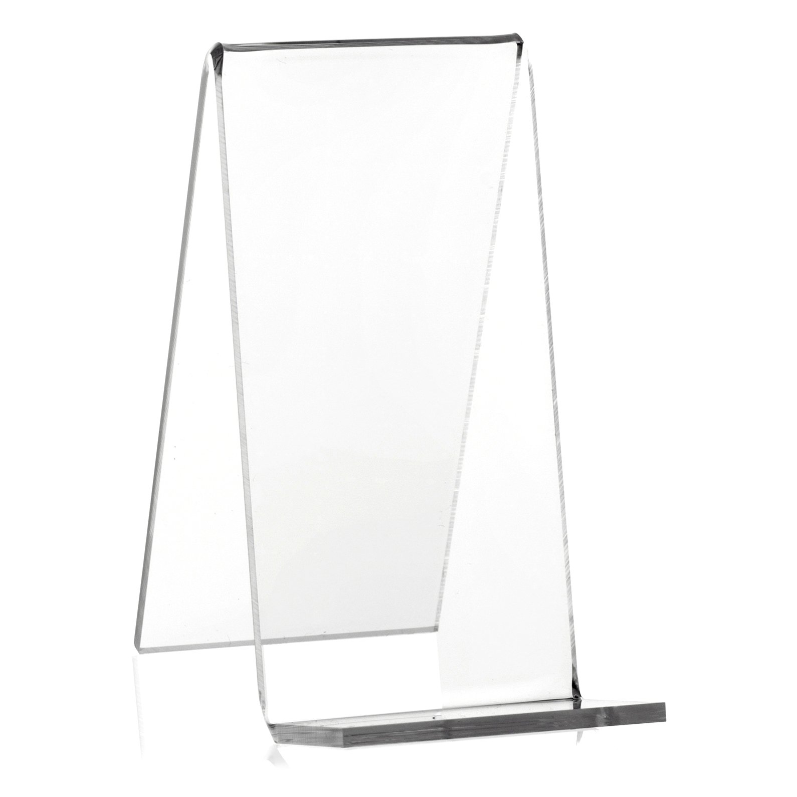 VITAdisplays Angle Stand, Book Stand, Goods Carrier as Bookend and Stand Made of Original Plexiglas (Transparent, 10.0 cm)