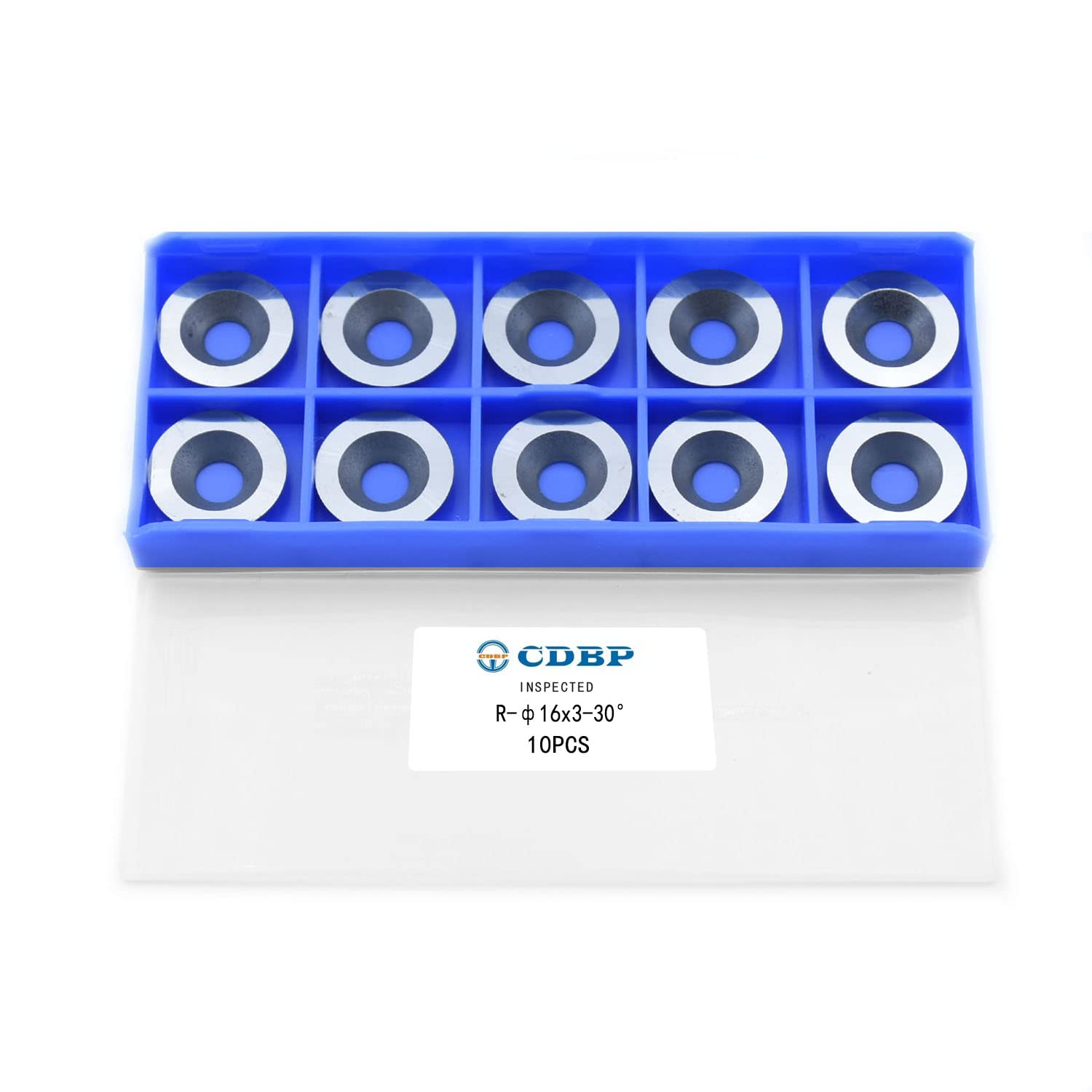 CDBP 16mm(5/8'') Round Carbide Inserts Cutters Fits for DIY Lathe Wood Turning Finisher Hollower Tool, Replaces EWT Ci0, 10pcs