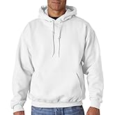 Gildan 9.3 oz Pullover Hooded Sweatshirt (12500), White, Small