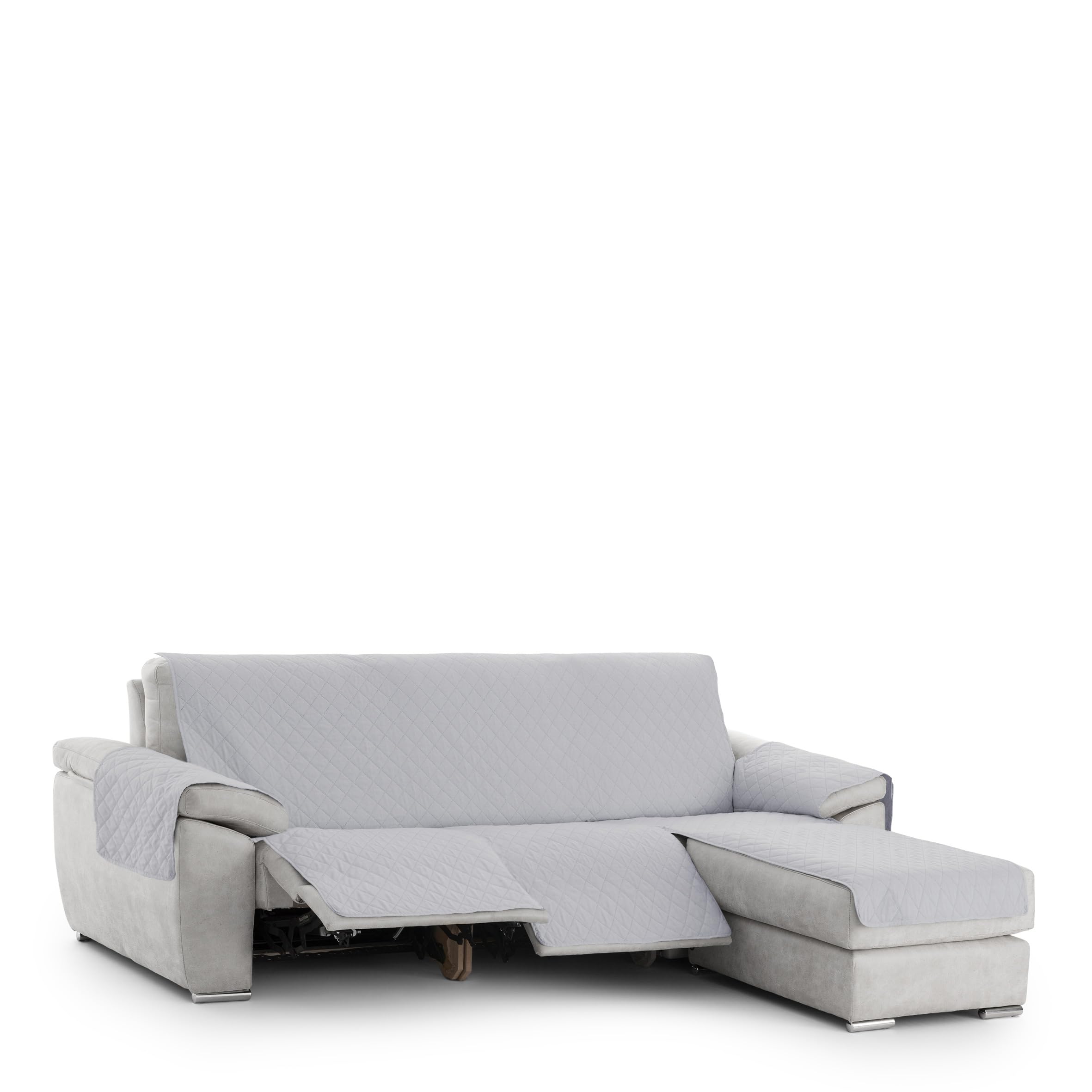 Eysa Bianco Sofa Cover Non-Slip Chaise Longue Relax Mini Right C/06, Front View