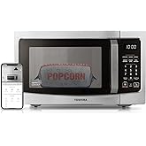 TOSHIBA Smart Microwave Oven with Sensor Reheat, 1.3 Cu.Ft, 1100W | Works with Alexa &amp; App Remote Control, Mute Function, ECO Mode, 12.4" Turntable, Stainless Steel