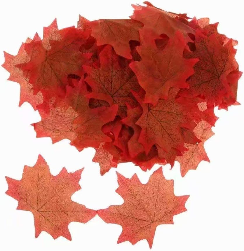 100 Autumn/Maple Silk Leaves Multi Coloured/Wedding/Decoration