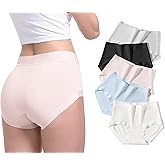 ARESUN Underwear Women Pack Seamless Full Coverage Briefs Cotton No Show Invisible Plus Size Hipster Panties 5 Pack