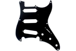 MLAVAL GUITAR PARTS Replacement Guitar Pickguard For G&L Legace s-500,3ply Black