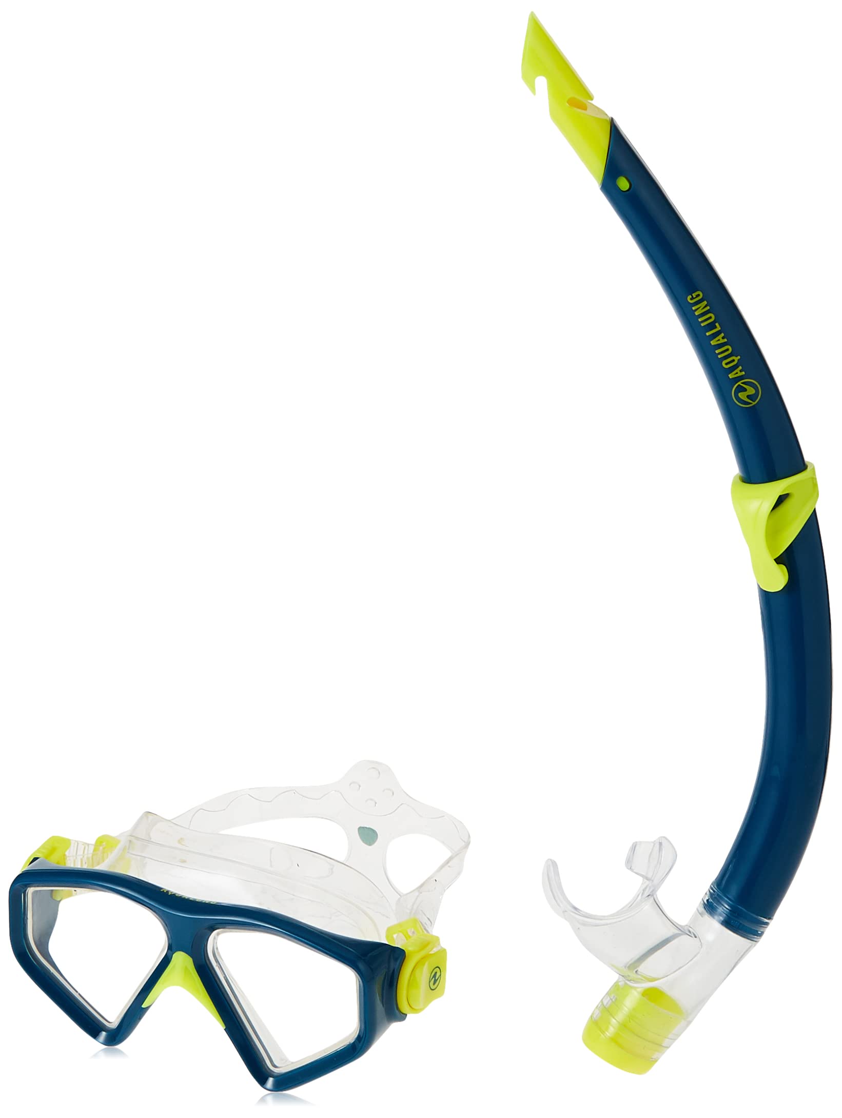 AQUALUNG SPORT AQMSS1 NEW AQUASPHERE SATURN MASK & SNORKEL TRANS/BLUE carta Football, One size