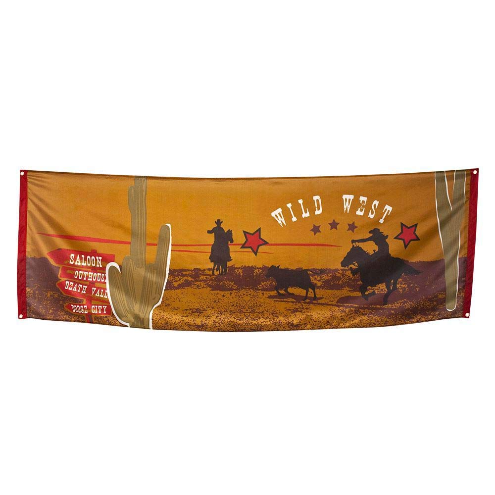 Boland 28258 54310 Banner Polyester Wild West 220x74 cm Multi-Coloured, one size