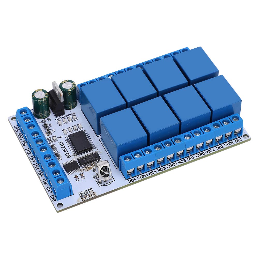 8 Channel Infrared Remote Control Switch Relay, Multi‑function Infrared Low Pulse Control Relay