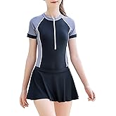 FEOYA Girl's Swimsuits Sleeveless Swimwear Mesh Cover Up Bathing Suits with Pompom Tassel 8-14Y