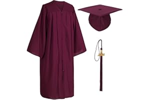 Ariro Unisex Adult Matte Graduation Cap and Gown Tassel Set for High School and Bachelor Commencement
