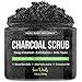 Charcoal Scrub with Coconut Oil - 10 oz. Facial Scrub, Pore Minimizer & Reduces Wrinkles, Acne Scars, Blackheads & Anti Cellulite Treatment, Great as Body Scrub, Body & Face Cleanser