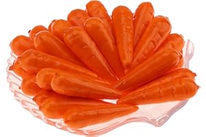 Woration 30pcs Artificial Mini Carrots Lifelike Fake Carrot for Decoration Easter Artificial Simulation Vegetable Home Kitchen Cabinet Shop Crafts Decor Photo Props