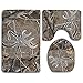 Camouflage Realtree 3-Piece Soft Bath Rug Set Includes Bathroom Mat Contour Rug Lid Toilet Cover Home Decorative Doormat