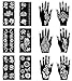 COKOHAPPY Stencils for Henna Tattoos (12 Sheets) Self-Adhesive Beautiful Body Art Temporary Tattoo Templates, Henna, Flower, Butterfly Designs