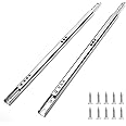 Suiwotin 12 Inch Drawer Slides, Metal Drawer Slide Small Drawer Rails Ball Bearing Two Way Slide Track Rail Pack of 2 (0.7" Wide)