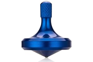 CHEETOP Precision Metal Spinning Top, Well Made Stainless Steel Spin Long Lasting Exceed 8 Mins Desktop Gyro EDC Toy, Perfect Balance Easy to Use Kill Time Efficiently (Pro Max-Royal Blue)