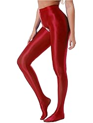 TiaoBug Womens Glossy Oil Yoga Pants Tights