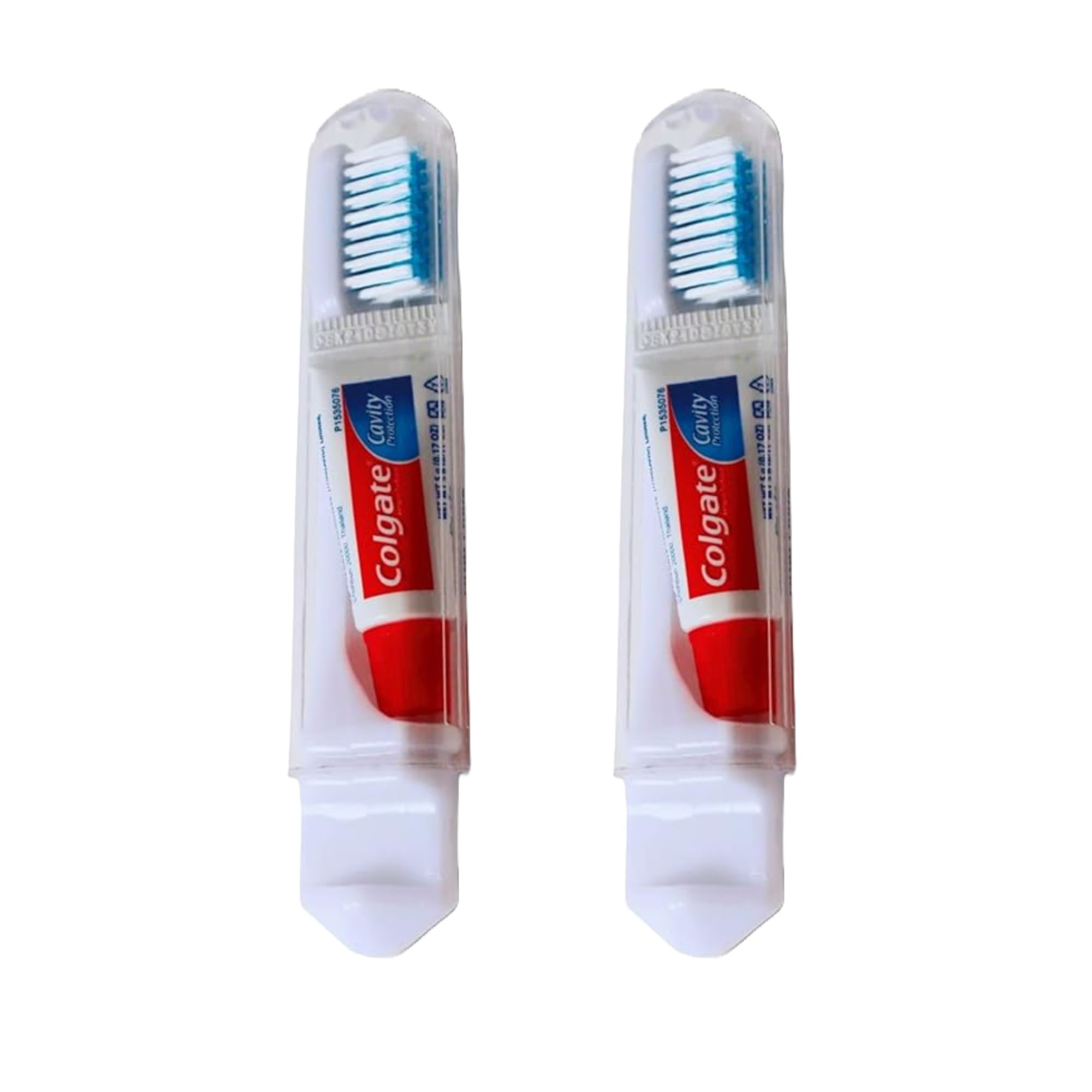 Wilosc Toothbrush Travel Set Compatible with Colgate Mini Toothpaste x 2 - Festival & Flight Essentials