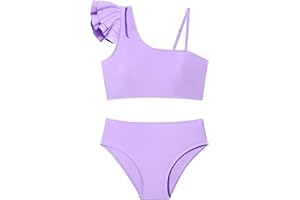 Doumlop Girls Swimsuits Bikini Set, Kids Bathing Suit for Girls Ruffle Two Piece Girls' Swimwear with Adjustable Strap