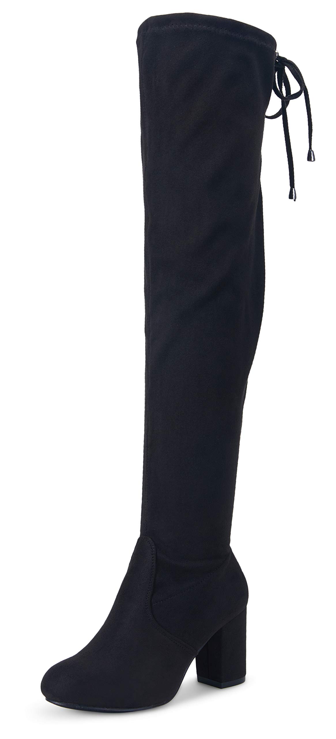 over the knee high suede boots