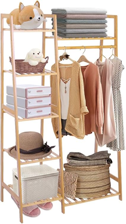 ufine bamboo garment rack