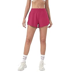 Aurefin Women's 2 in 1 Flowy Running Shorts High