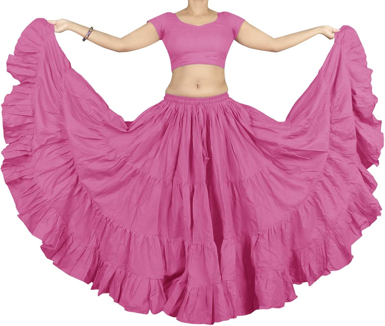 Dance wear Double circle skirt. Jupe gitane Gypsy dance skirt Sunny way Wide skirt Flamenco