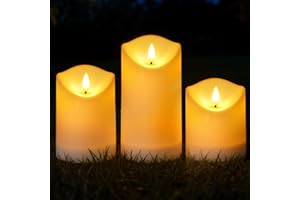 Solar Garden Decor-Solar Candles Outdoor Waterproof, Flameless LED Candles Rechargeable, Solar Powered Candles Dusk to Dawn f