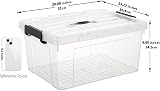 Cetomo 35L-3 Storage Boxes with Lids Nestable Stackable Clear Tote view 3