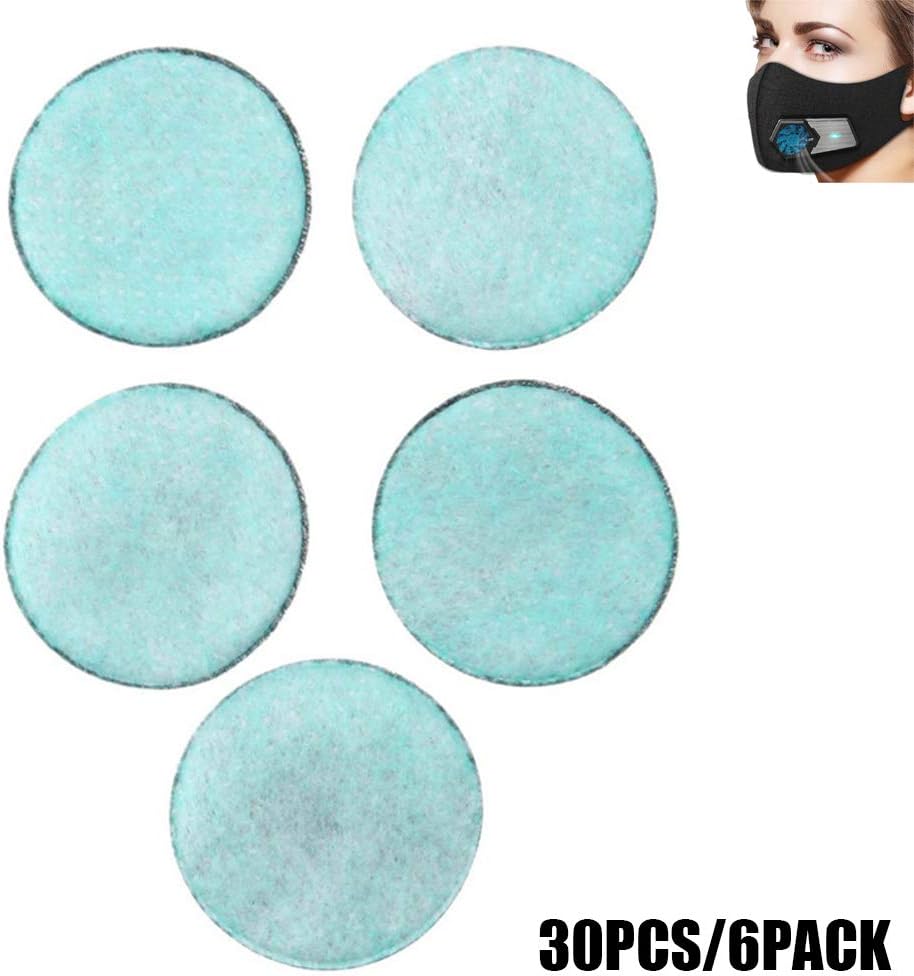 EDW Smart Electric Dust Proof Face Shield Protector Reusable Sports Air Purifier Freshener Breathing Healthy Protective Washable Activated Carbon Filter, with 5 Composite Filter,Filter