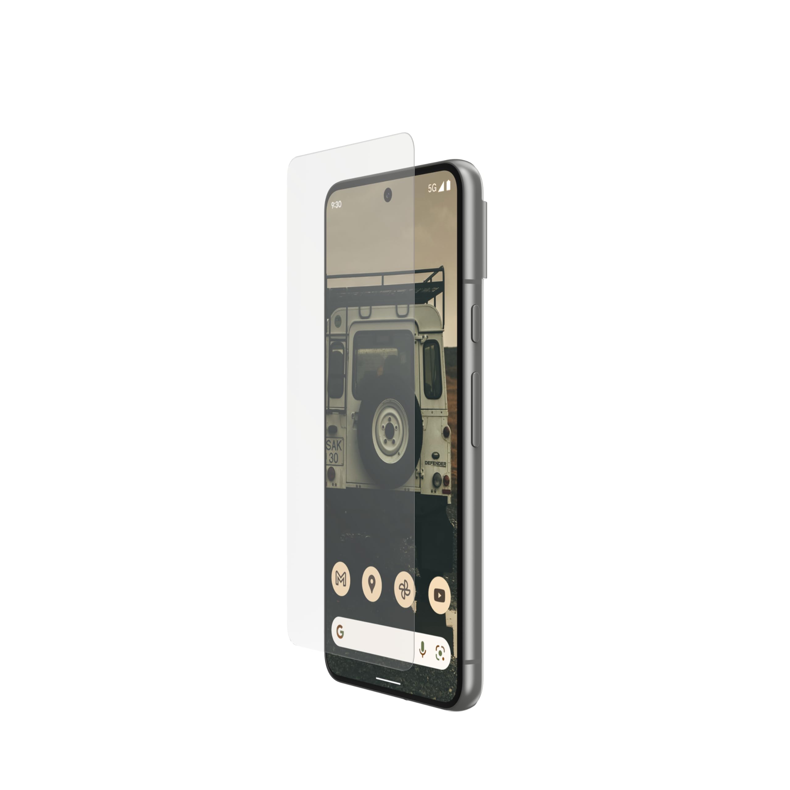 URBAN ARMOR GEAR UAG Made for Google Pixel 8 Glass Shield Plus Screen Protector Clear/Black, Premium Double 9H Strengthened Tempered Glass Ultra Clear HD Anti-Glare Anti-Fingerprint Antimicrobial