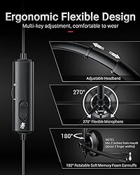 awatrue Wired Headset with Microphone for PC Laptop
