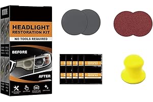 Restowipes Headlight Restoration Kit,Restowipes Headlight Cleaner Wipes,Resto Wipes Headlight Restoration Kit for Car,Polish 