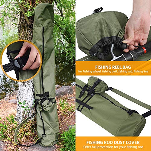 Rutentasche, Bestcool Angeltasche Rod Case Angelkoffer wasserdichte Fischerei Werkzeug Aufbewahrungs – Bild 4