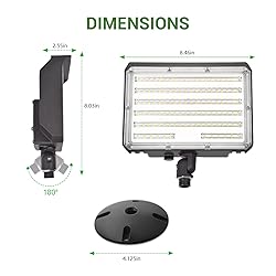 2Pack 80W LED Flood Light Outdoor, Security Light